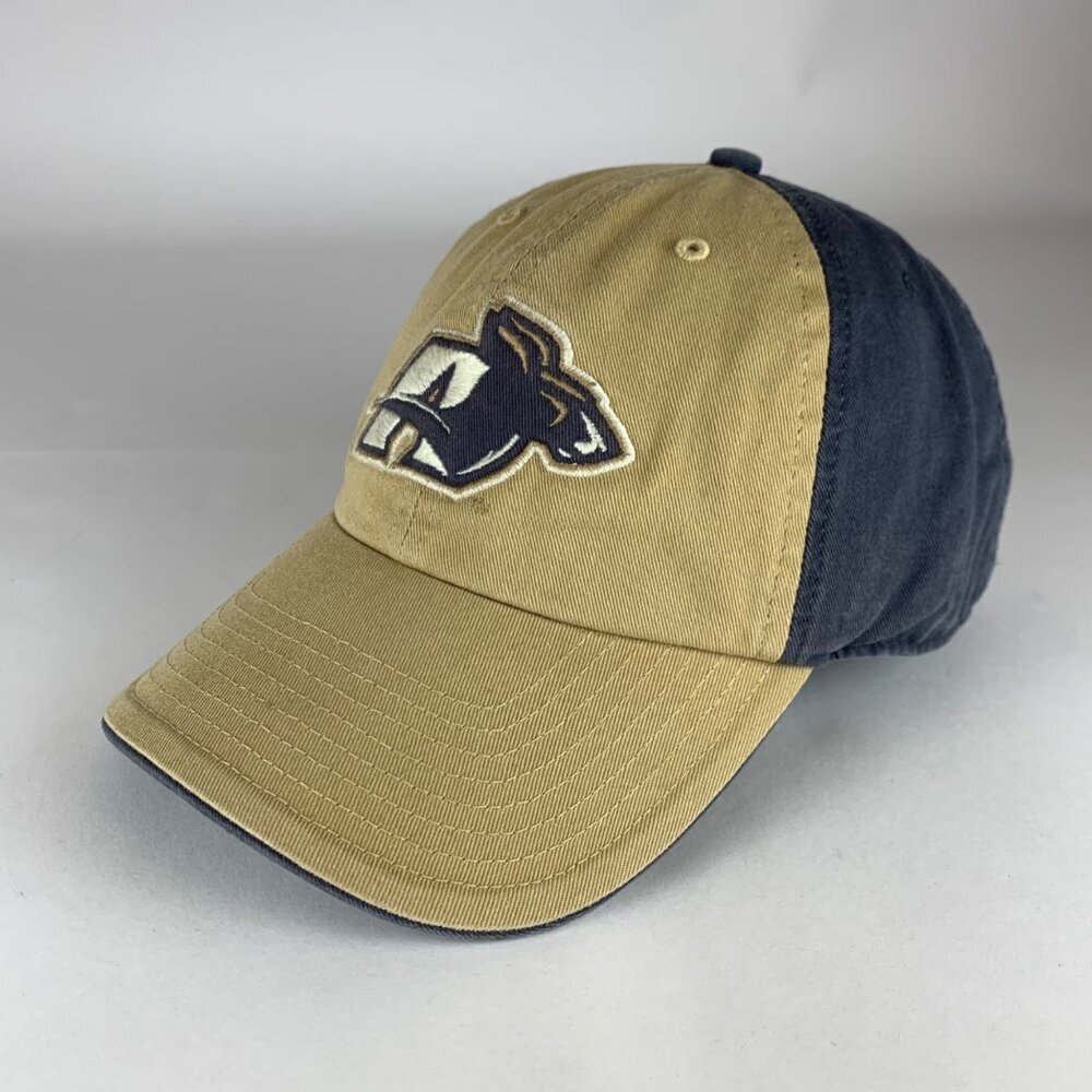 Akron Zips NCA Navy Blue Gold 47 Brand Franchise Fitted Hat Mens Medium